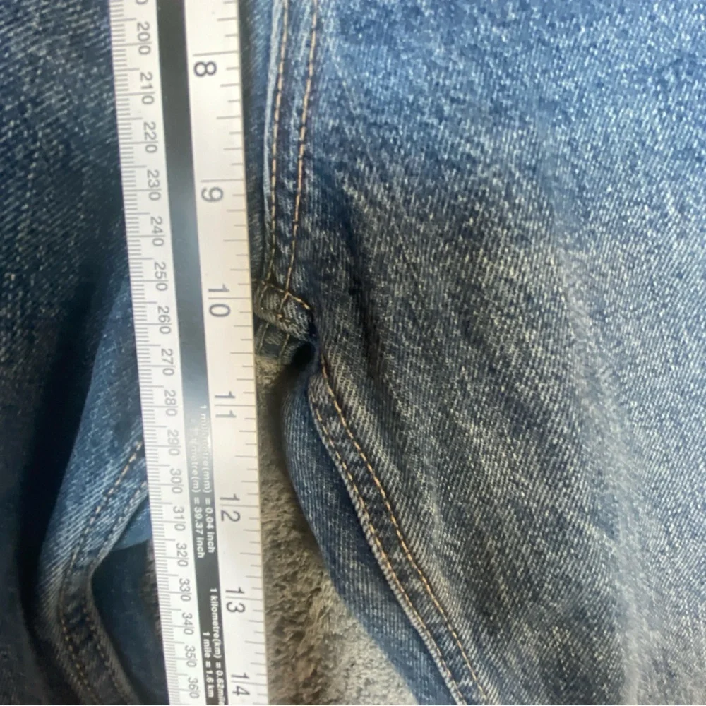 Zara High Waist Wide Leg Size 2 Leg 33 Inseam (Long) Medium Wash Faded Jeans - Picture 7 of 10